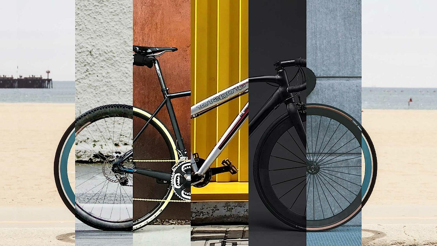 Zu sehen ist eine Collage aus verschiedenen Fahrrädern